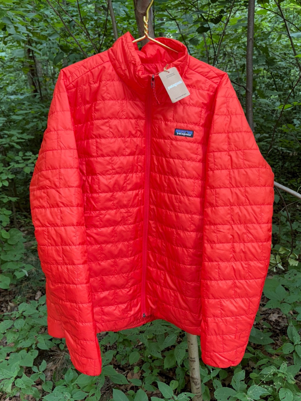 Patagonia Sizzle Red Quilted Polyester Puffer Jacket Men’s XL NWT